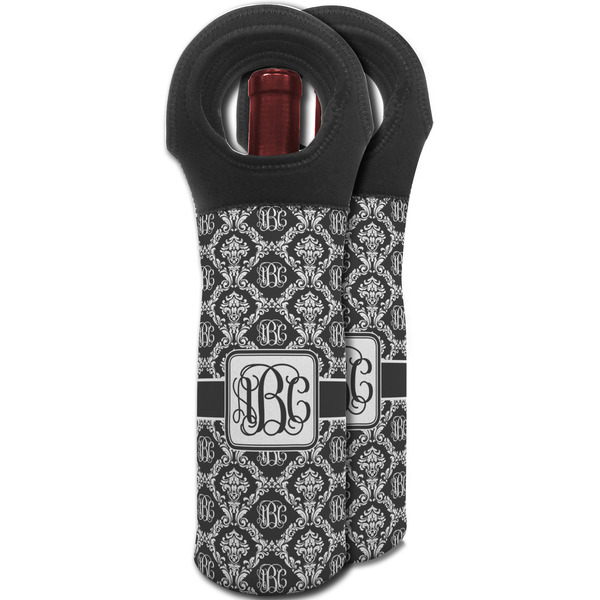 Monogrammed Damask Wine Tote Bag - MAIN