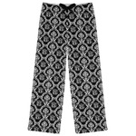 Monogrammed Damask Womens Pajama Pants - XS (Personalized)