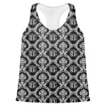 Monogrammed Damask Womens Racerback Tank Top - Small (Personalized)