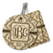 Monogrammed Damask Wood Luggage Tags - Parent/Main