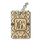 Monogrammed Damask Wood Luggage Tags - Rectangle - Front/Main