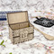 Monogrammed Damask Wood Recipe Boxes - Lifestyle