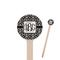 Monogrammed Damask Round Wooden Stir Sticks