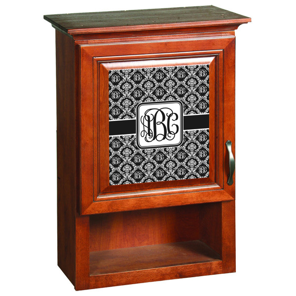 Monogrammed Damask Wooden Cabinet Decal (Medium)