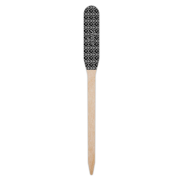 Monogrammed Damask Wooden Food Pick - Paddle - Single Pick