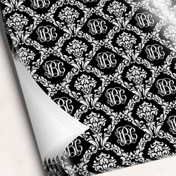 Monogrammed Damask Wrapping Paper Sheets - Single-Sided - 20" x 28"