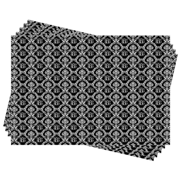 Monogrammed Damask Wrapping Paper - Front & Back - Sheets Approval