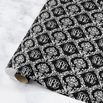 Monogrammed Damask Wrapping Paper Roll - Medium