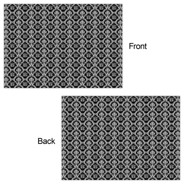 Monogrammed Damask Wrapping Paper Sheet - Double Sided - Front & Back