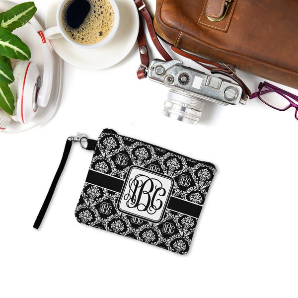 Monogrammed Damask Wristlet ID Cases - LIFESTYLE