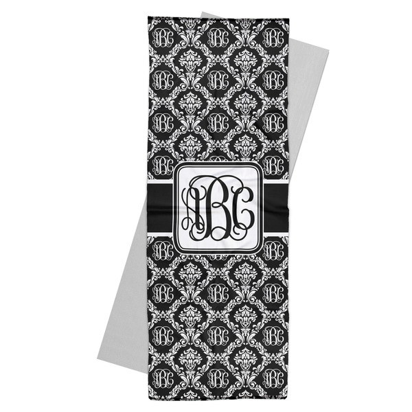 Custom Monogrammed Damask Yoga Mat Towel (Personalized)