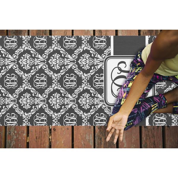 Monogrammed Damask Yoga Mats - LIFESTYLE