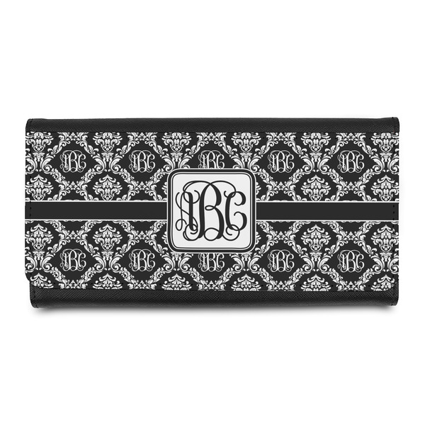 Custom Monogrammed Damask Leatherette Ladies Wallet (Personalized)