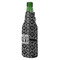 Monogrammed Damask Zipper Bottle Cooler - ANGLE (bottle)