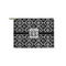 Monogrammed Damask Zipper Pouch Small (Front)