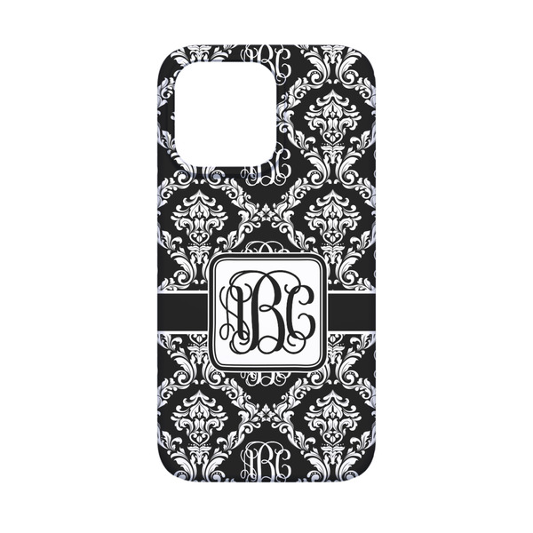 Monogrammed Damask iPhone 13 Mini Case - Back
