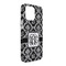 Monogrammed Damask iPhone 13 Pro Max Case -  Angle