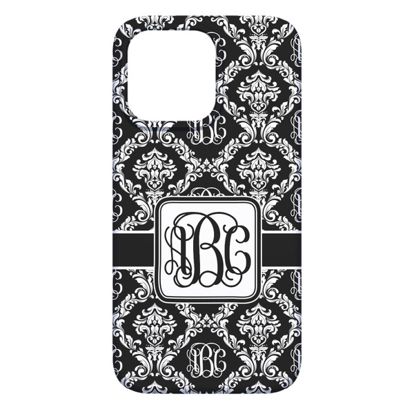 Monogrammed Damask iPhone 13 Pro Max Case - Back
