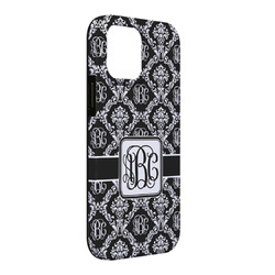 Monogrammed Damask iPhone Case - Rubber Lined - iPhone 13 Pro Max