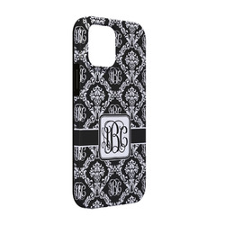 Monogrammed Damask iPhone Case - Rubber Lined - iPhone 13 Pro
