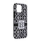 Monogrammed Damask iPhone 13 Tough Case - Angle