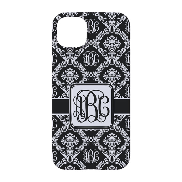 Monogrammed Damask iPhone 14 Case - Back