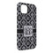 Monogrammed Damask iPhone 14 Plus Tough Case - Angle