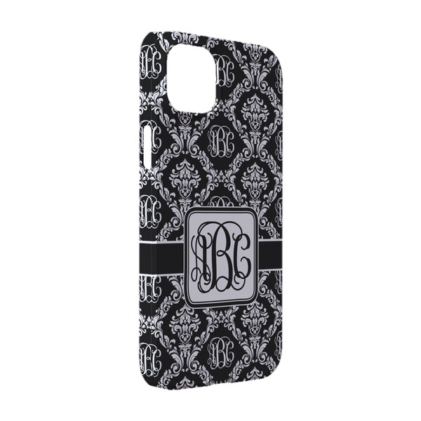 Custom Monogrammed Damask iPhone Case - Plastic - iPhone 14 Pro