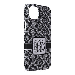 Monogrammed Damask iPhone Case - Plastic - iPhone 14 Pro Max