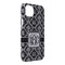 Monogrammed Damask iPhone 14 Pro Max Case - Angle