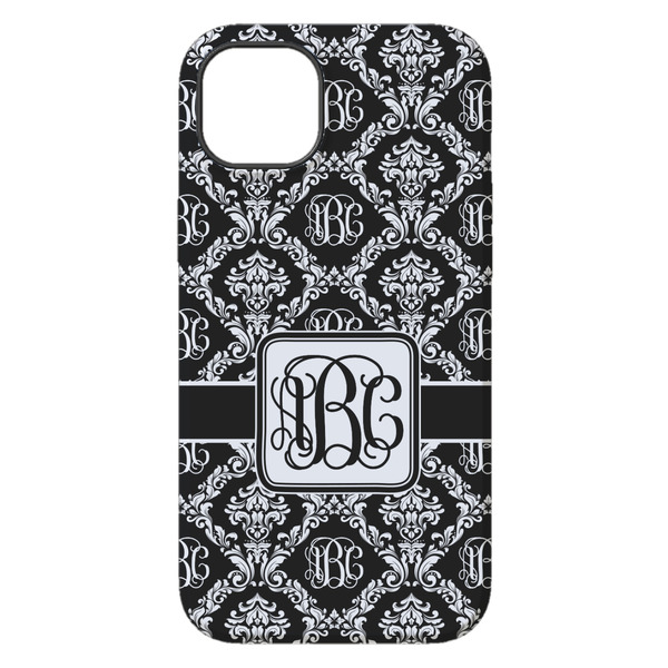 Monogrammed Damask iPhone 14 Pro Max Tough Case - Back