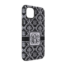 Monogrammed Damask iPhone Case - Rubber Lined - iPhone 14