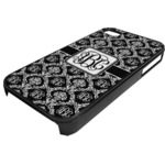 Monogrammed Damask Plastic 4/4S iPhone Case (Personalized)