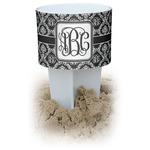 Monogrammed Damask Beach Spiker Drink Holder (Personalized)