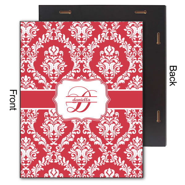 Damask 11x14 Wood Print - Front & Back View
