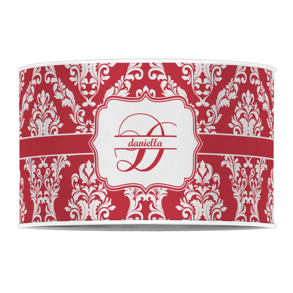Damask 12" Drum Lampshade - FRONT (Poly Film)