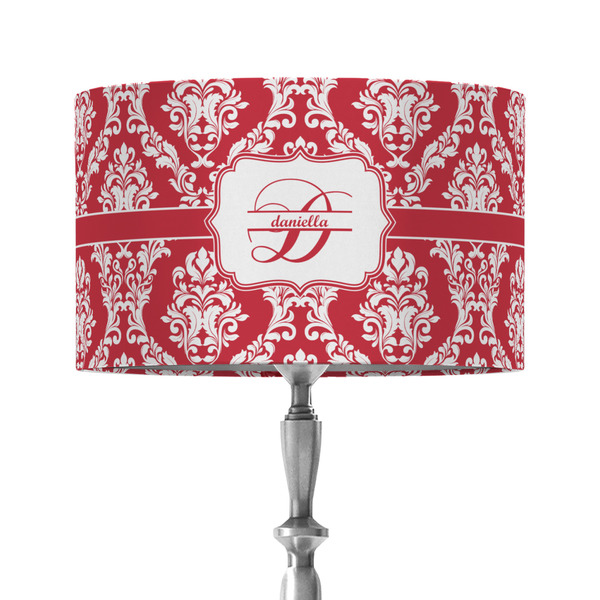 Custom Damask 12" Drum Lamp Shade - Fabric (Personalized)