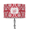 Damask 12" Drum Lampshade - ON STAND (Fabric)