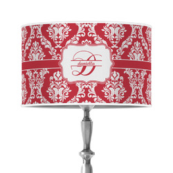 Damask 12" Drum Lamp Shade - Poly-film (Personalized)