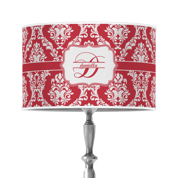 Custom Damask 12" Drum Lamp Shade - Poly-film (Personalized)