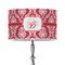 Damask 12" Drum Lampshade - ON STAND (Poly Film)