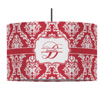 Damask 12" Drum Pendant Lamp - Fabric (Personalized)