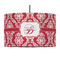 Damask 12" Drum Pendant Lamp - Fabric (Personalized)