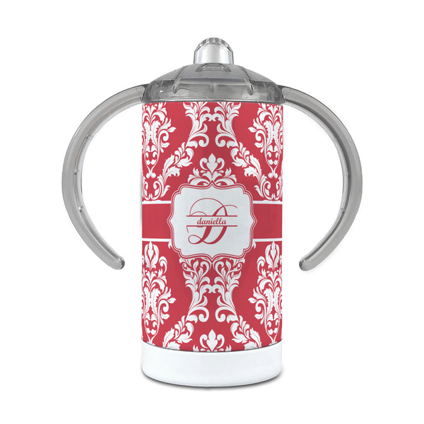 Custom Damask 12 oz Stainless Steel Sippy Cup (Personalized)