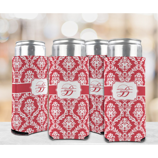 Damask 12oz Tall Can Sleeve - Set of 4 - LIFESTYLE