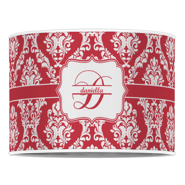 Damask 16" Drum Lampshade - FRONT (Poly Film)