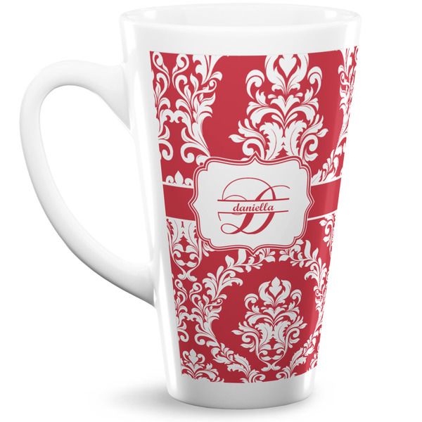 Custom Damask 16 Oz Latte Mug (Personalized)