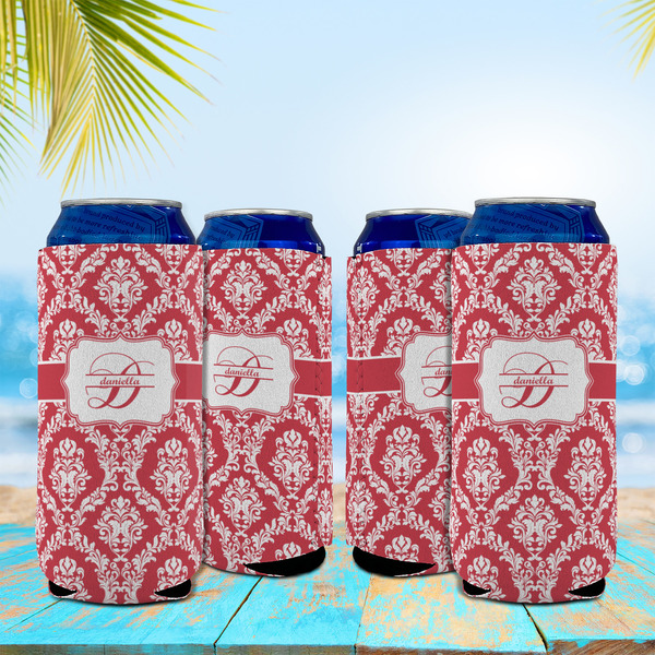 Damask 16oz Can Sleeve - Set of 4 - LIFESTYLE