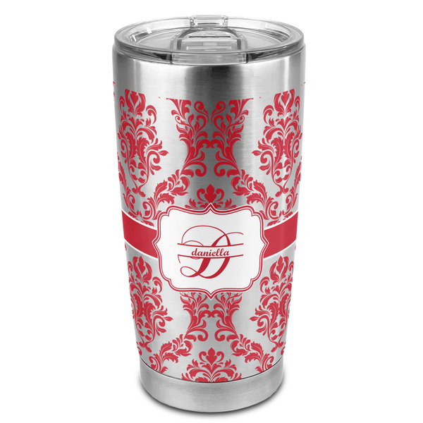 Custom Damask 20oz Stainless Steel Double Wall Tumbler - Full Print (Personalized)
