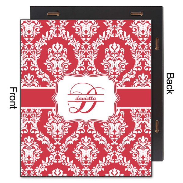 Damask 20x24 Wood Print - Front & Back View
